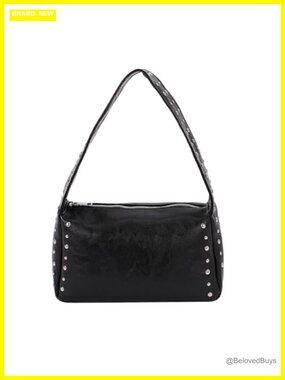 Studded Faux Leather Shoulder Bag for Women Y2k Purse